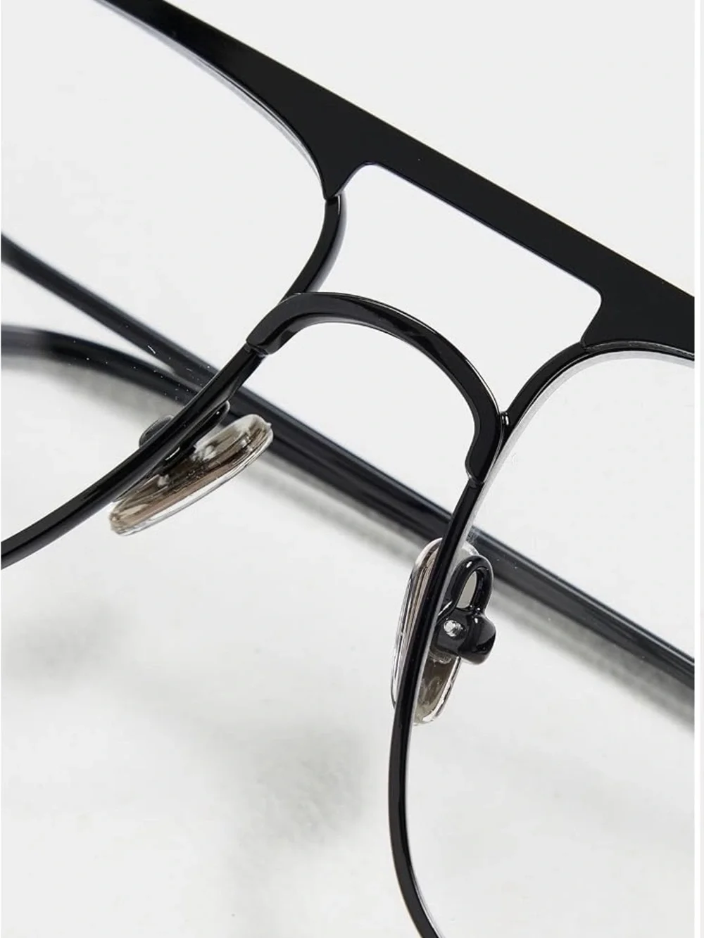 Elise Johnson Jane style Sleek Black Metal Aviator Glasses